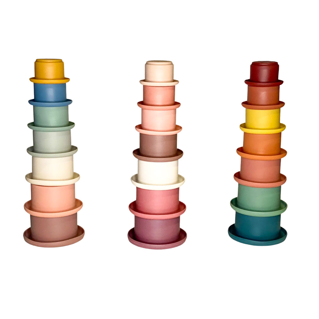 Tazas apilables de silicona 🍵