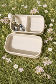 🌿Plato lonchera de silicona con divisiones para bebé