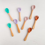 Set de cubiertos bambú silicona