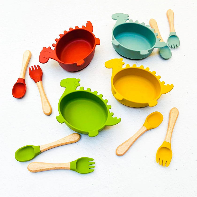 SET DINOBOWL + CUBIERTOS
