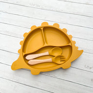Plato BLW dino + precubiertos
